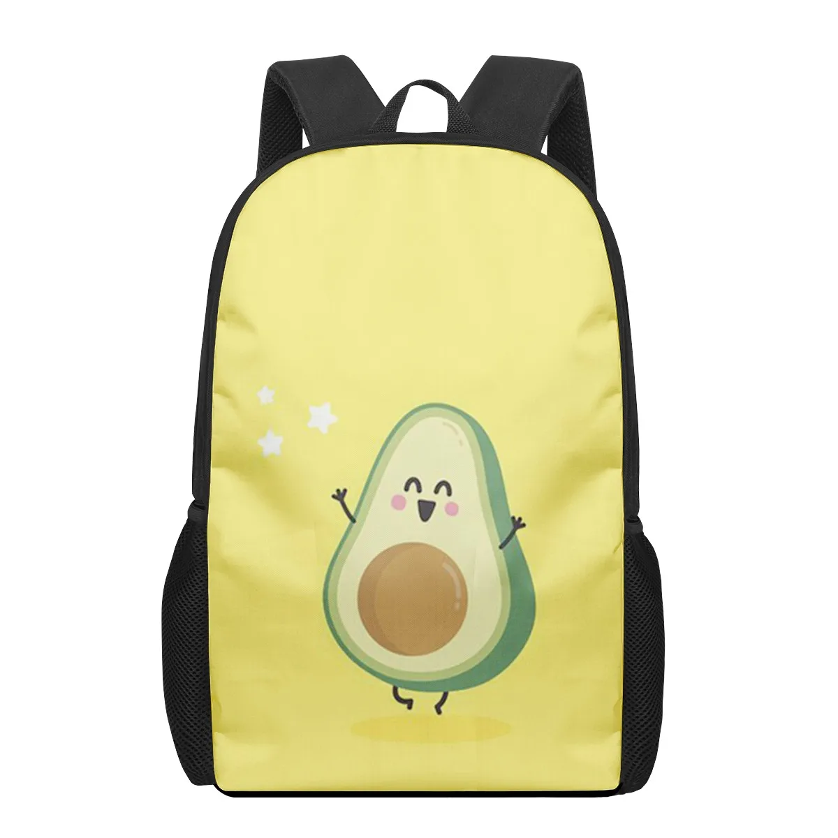 Funny Avocado School Backpack for Boys Girls Cartoon Avocado with Sunglasses Rucksack for Casual Travel,teenagers Kid School Bag