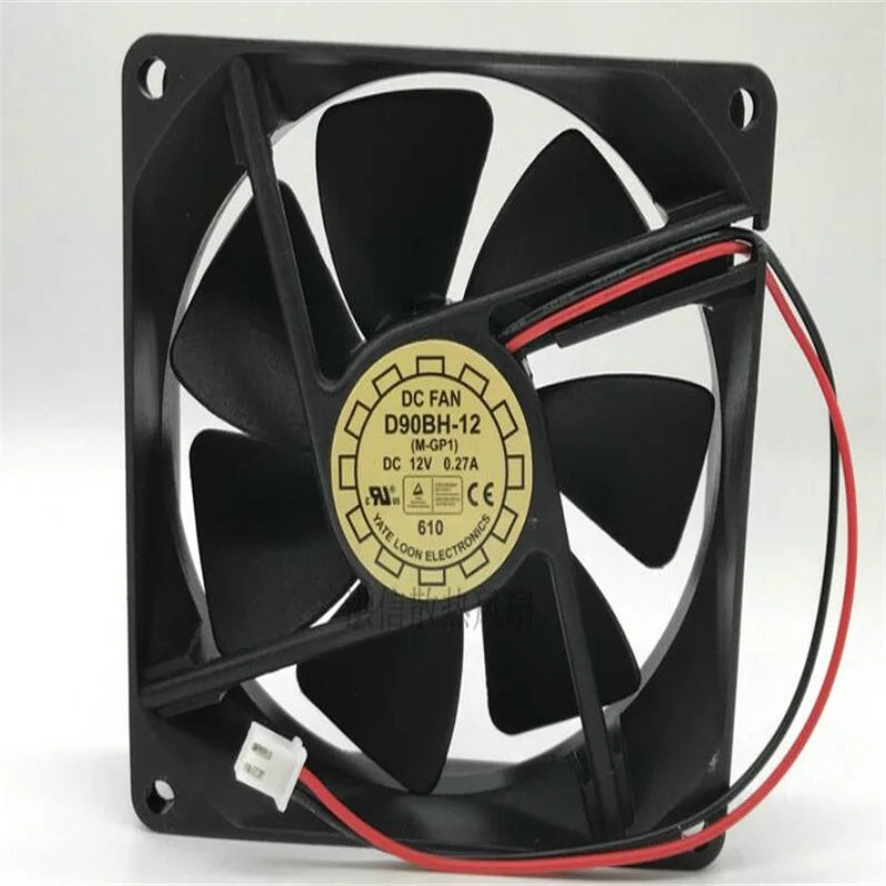 

Original D90BH-12 12V 0.27A 9025 9cm two-wire chassis inverter cooling fan