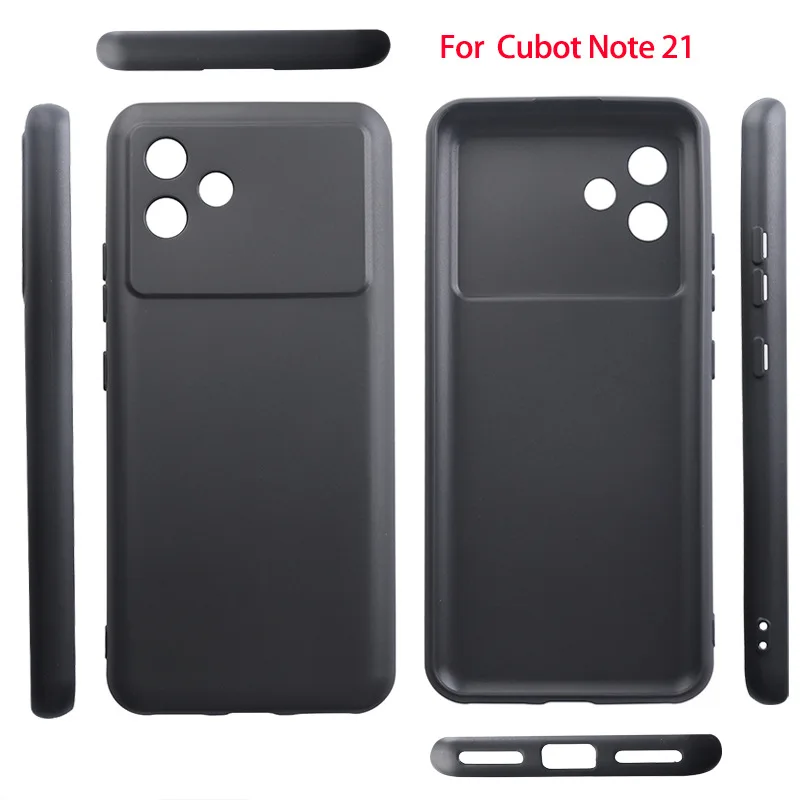 Black Soft Silicone Funda for Cubot Note 21 Case 6GB 128GB 6.56 Inch Soft TPU Good Quality Coque For Cubot Note 21 Cover