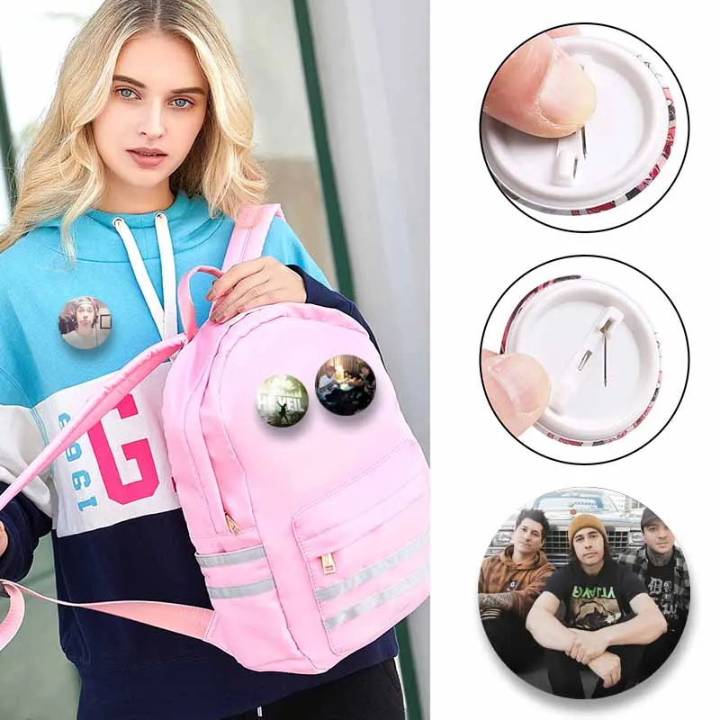Rock Band Brooch on Clothing Backpack Pop Singer Pierce The Veil Badge Costume Fashion Jewelry Pins Accessories Collectible Gift