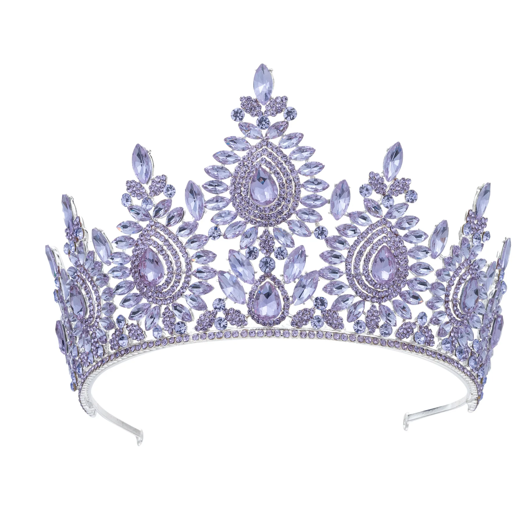 

Baroque European and American beauty pageant bride crown hair accessory alloy crystal wedding hairband hair ornament crown