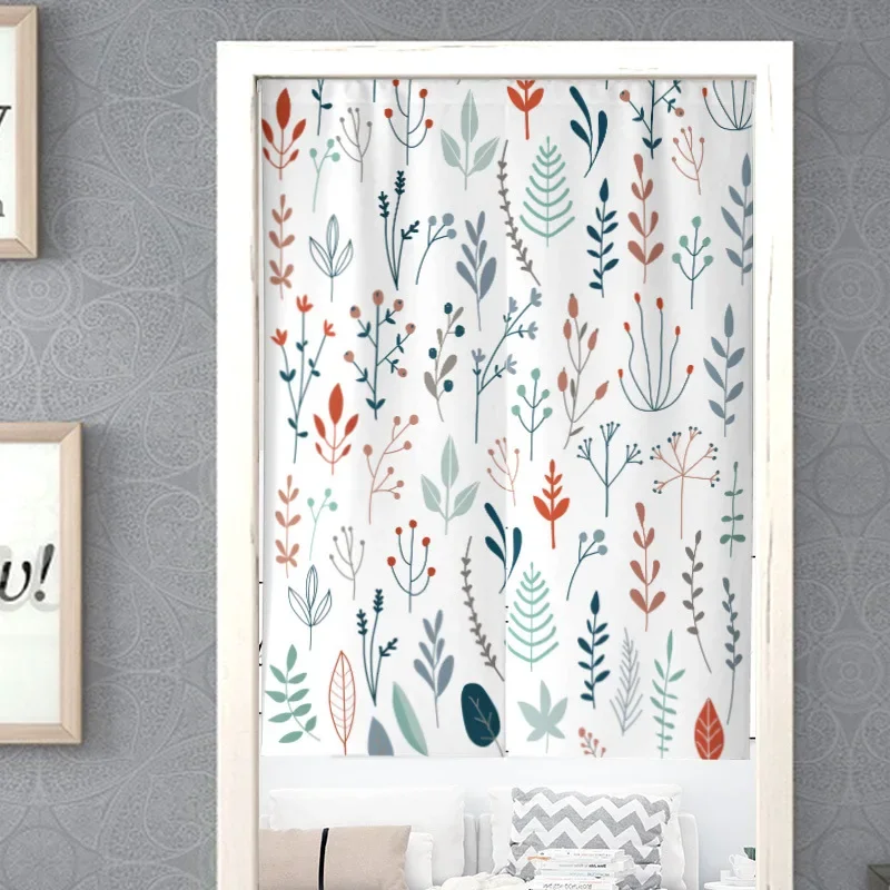 Cartoon Fruit Orange Door Curtain Doorway Curtain for Living Room Home Decor Kitchen Partition Curtains Entrance Hanging Curtain