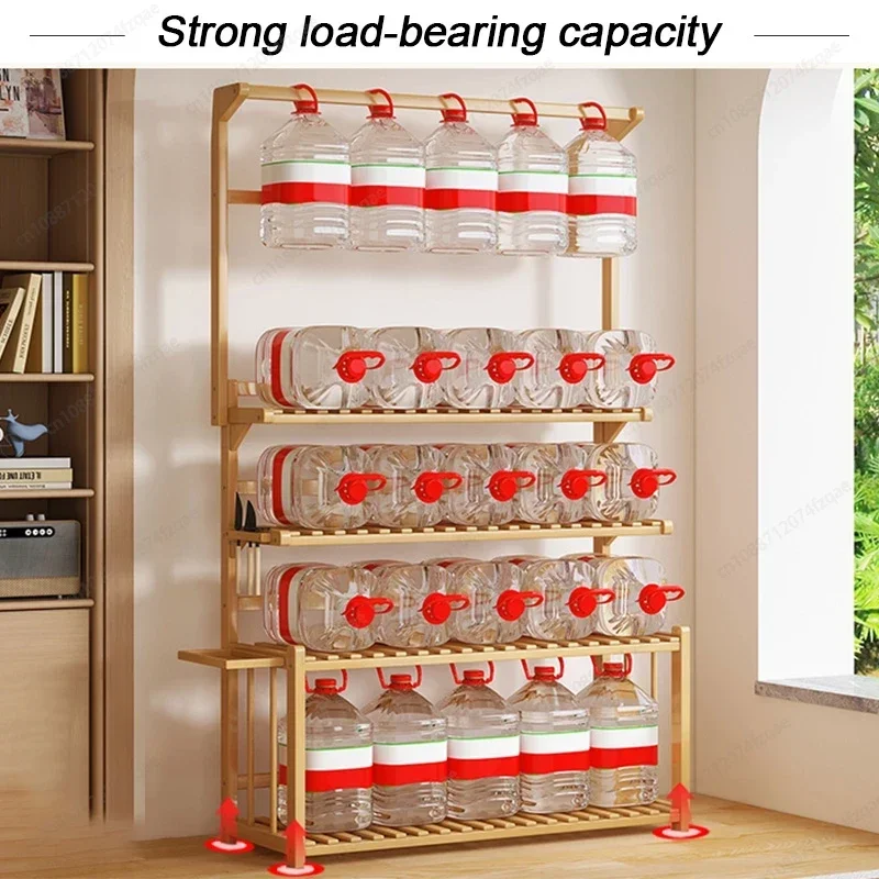 Colgador de maceta para balcón, soporte para plantas, estante para sala de estar, madera maciza, verde, exhibición de pie, registro de patio después de jardinería