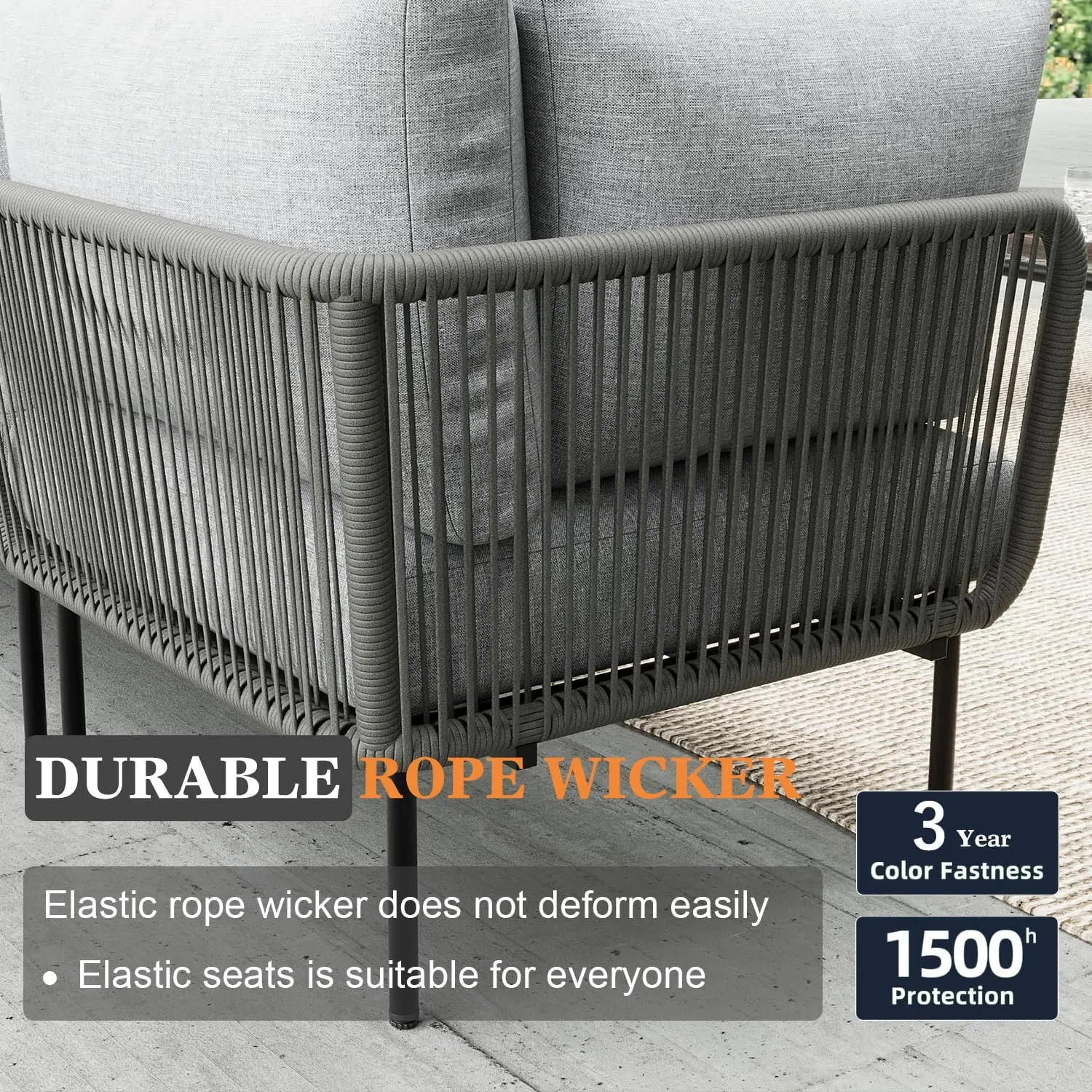 9-teiliges modernes Outdoor-Se – Outdoor Furniture L Shape Bewertung und Preis