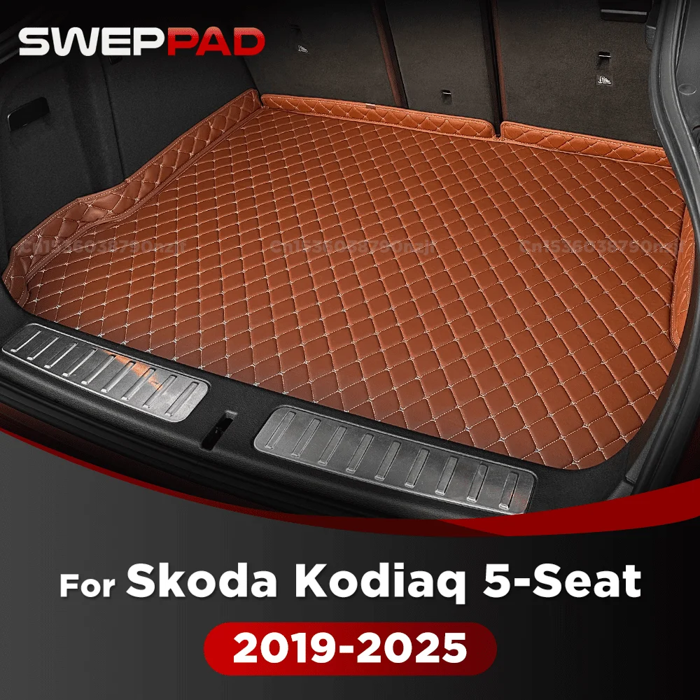 For Skoda Kodiaq 5-Seat 2019-2025 24 23 22 21 20 3D Car Trunk Mat Cargo Liner Carpet Interior Accessories Cover