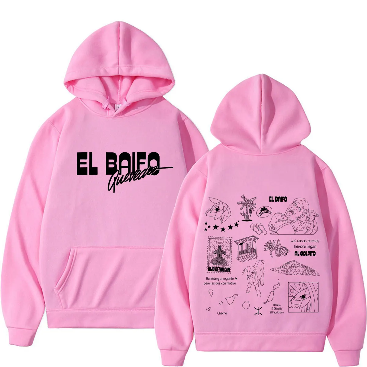 QUEVEDO EL BAIFO Album 2026 Tour Grafik-Hoodies für Herren und Damen, Hip-Hop-Pullover, Herbst-Winter, locker geschnitten, lässig, hochwertige Sweatshirts – Detail 8
