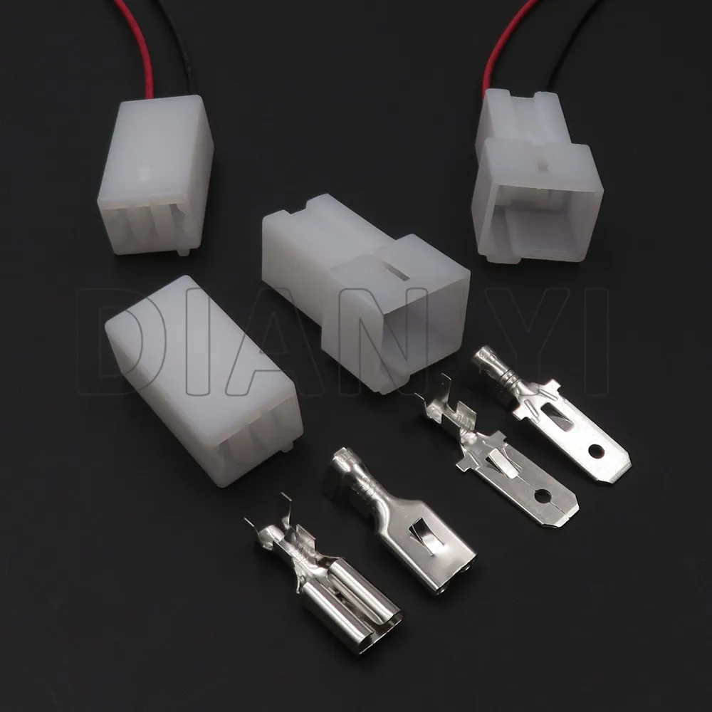 1 Set 2 Way Electrical Vehicle Auto Cable Harness Connector AC Assembly Fog Lamp Light Plug