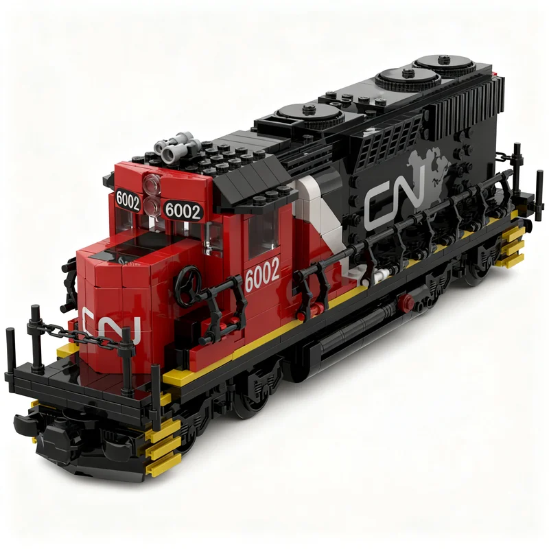 

New 742Pcs City Technical Train Track Railway Moc Gp38-2 Locomotive Model Custom Puzzle Diy Creative Ideas Toy Birthday Gift