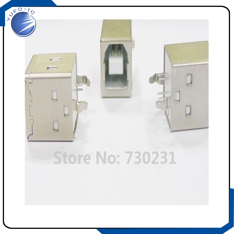 Darmowa wysyłka 10 szt. Gniazda USB Typu B Żeńskie Złącza PCB 180 Stopni Nowe, dobre