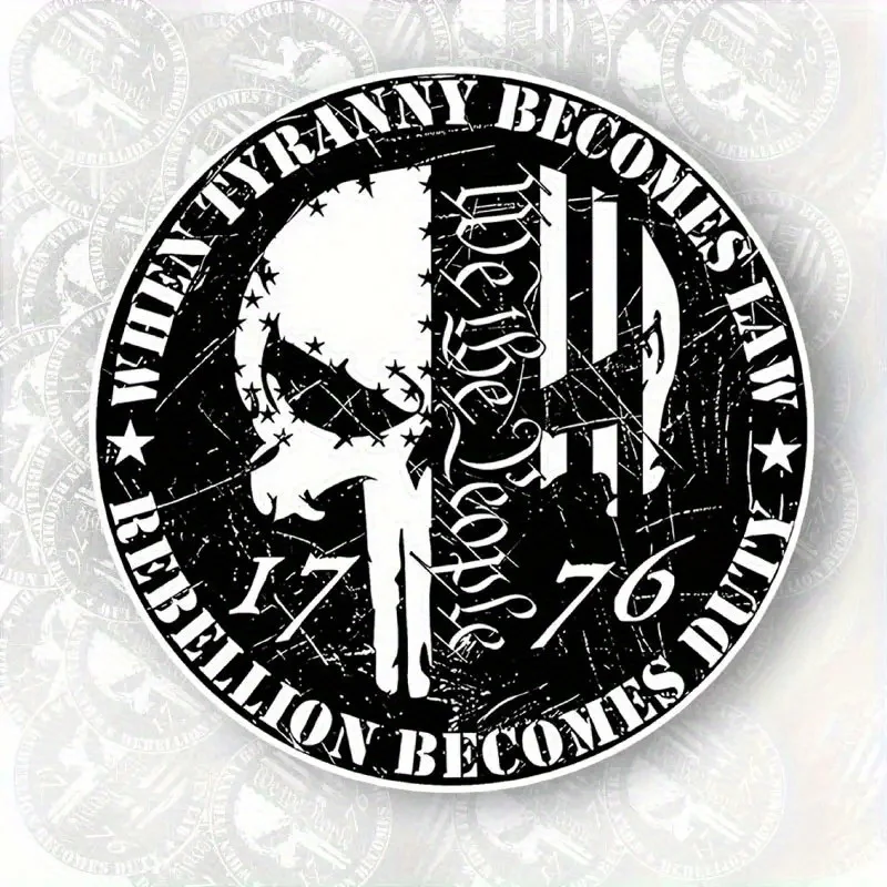 

Водонепроницаемая наклейка на автомобиль, грузовик, ноутбук, бампер, окно, крышку топливного бака с дизайном американского флага 1776 года. Патриотическая, бунтарская.