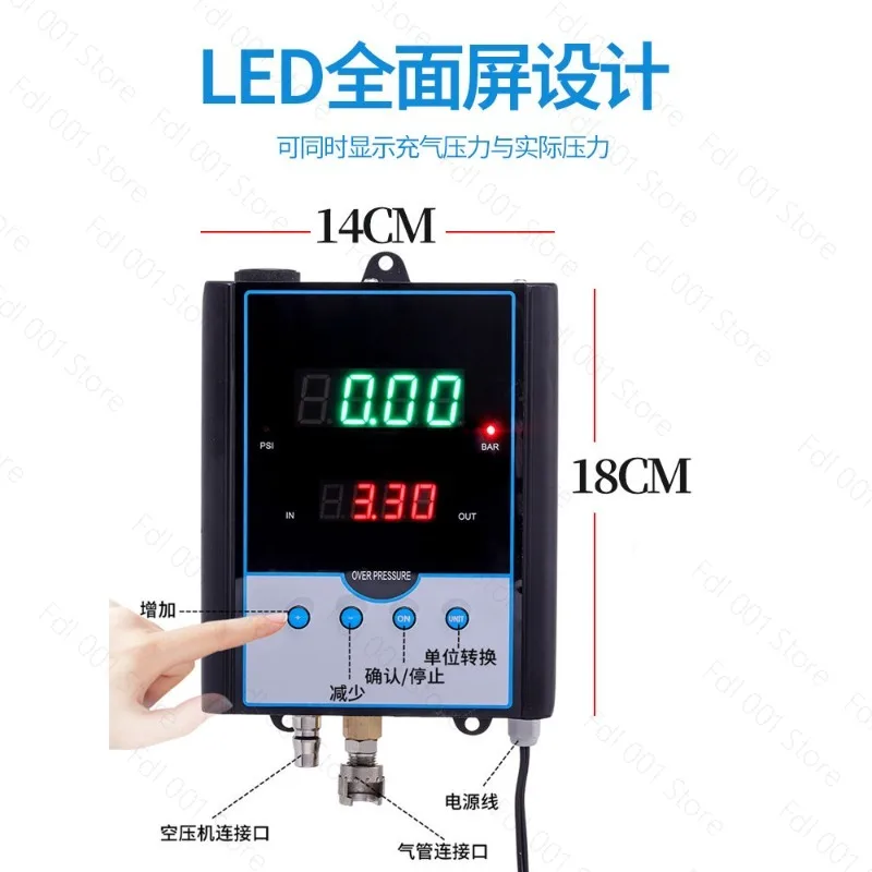 Digital Automatic Tire Inflator Deflator with Pressure Monitor Rechargeable