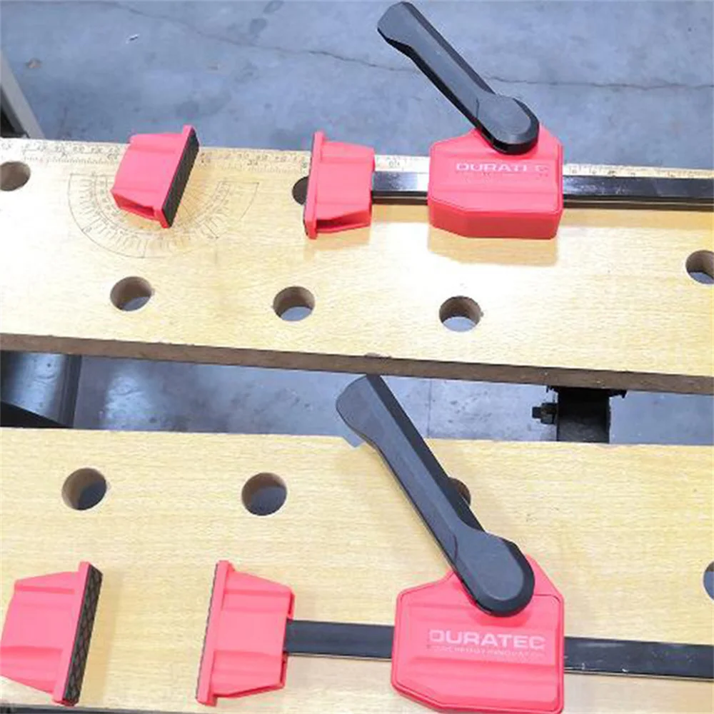 Abrazadera fija Horizontal para mesa de carpintería, 70KG de fuerza, 20mm, agujero de escritorio, Clip rápido, herramienta de bricolaje segura