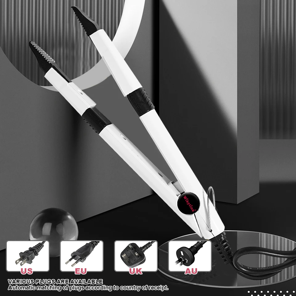 

Утюг для удаления волос Wikytina UV Light, инструменты для укладки волос в салоне, зажим для удаления наращивания волос V Light, утюг для удаления волос,