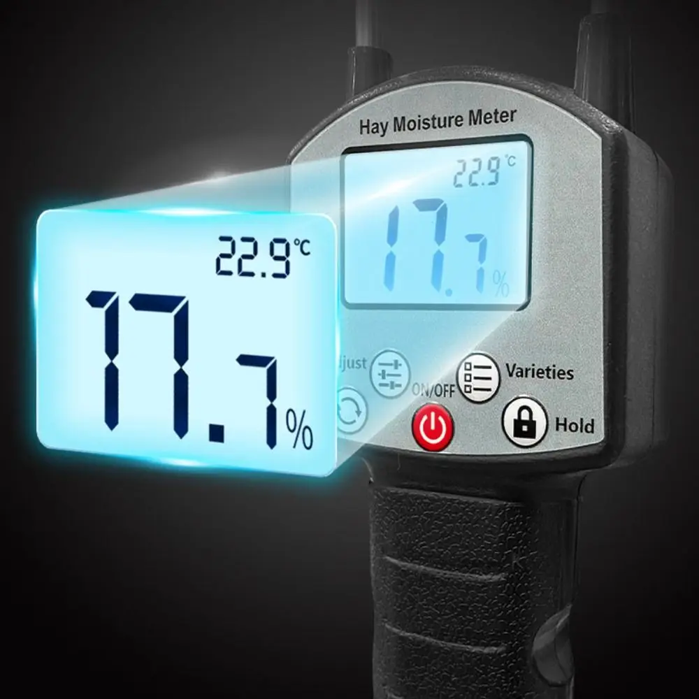 With Probe Portable Hay Moisture Meter Top Quality Real-Time Monitoring Hay Moisture Tester Digital Display Precision