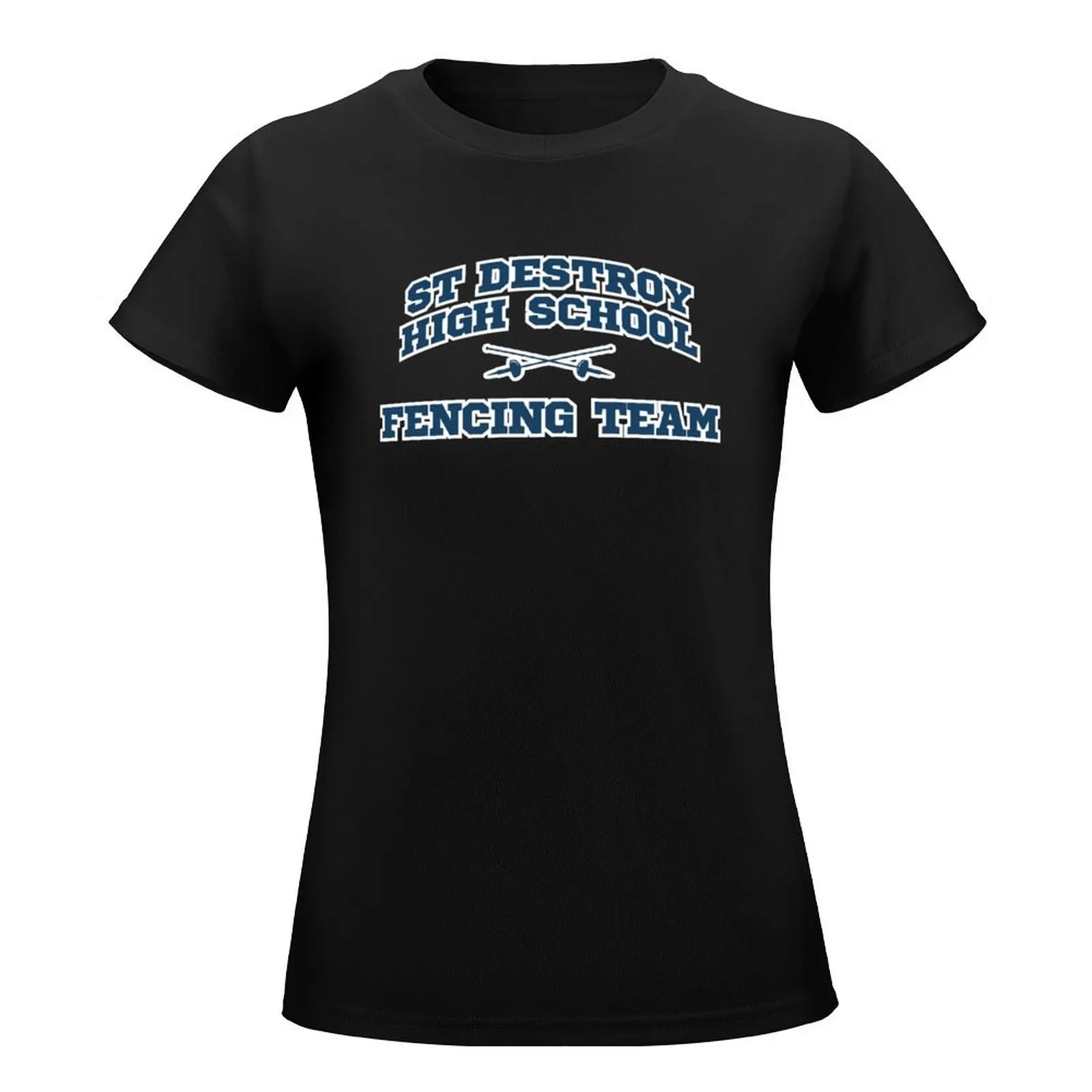 082 - SDHS Fencing Team T-Shirt Female clothing Short sleeve tee clothes for Women