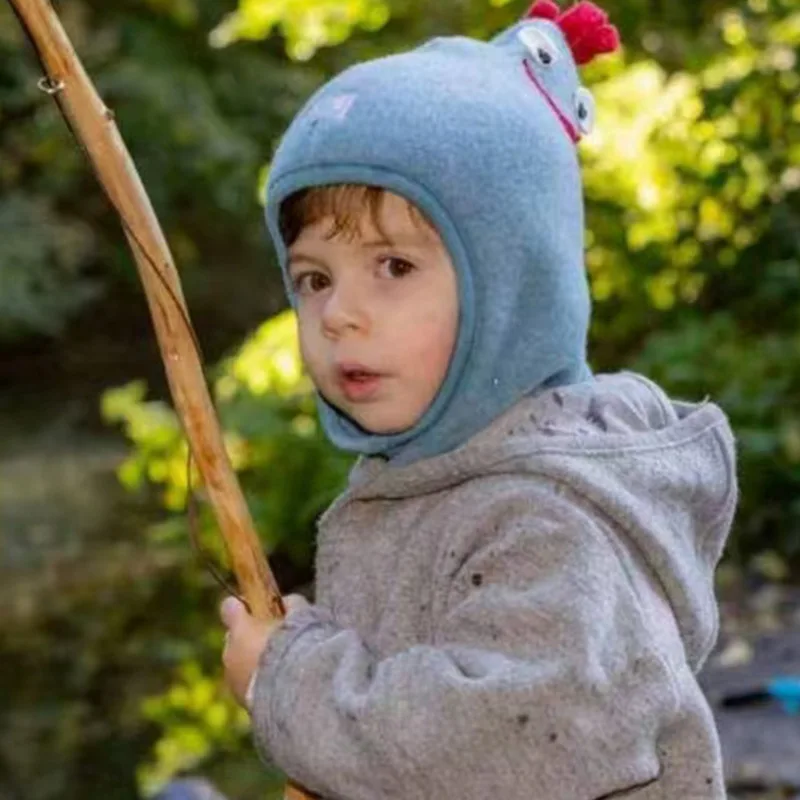 Baby-kipvormige hoed Zachte, huidvriendelijke unisex warme wintermuts voor peuters Nieuwe herfst-winterstijl Gezellige oorbedekkende hoed