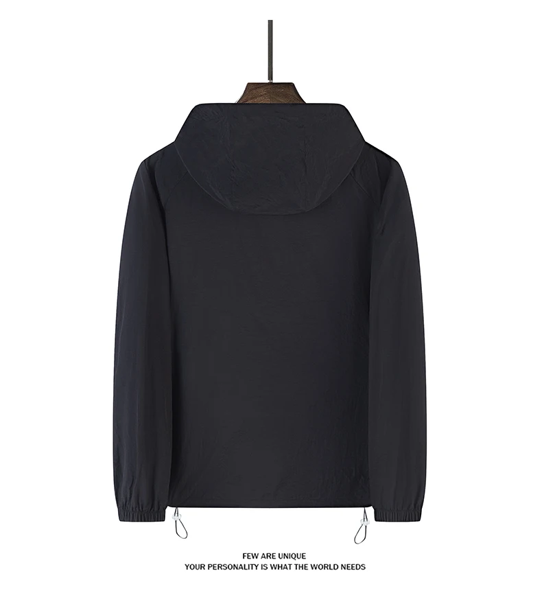 LNGXO Sommer-Windjacke für Herren und Damen, leichte Sonnenschutzjacke, Unisex, Camping, Klettern, Wandern, Outdoor, wasserdichter Mantel – Detail 13