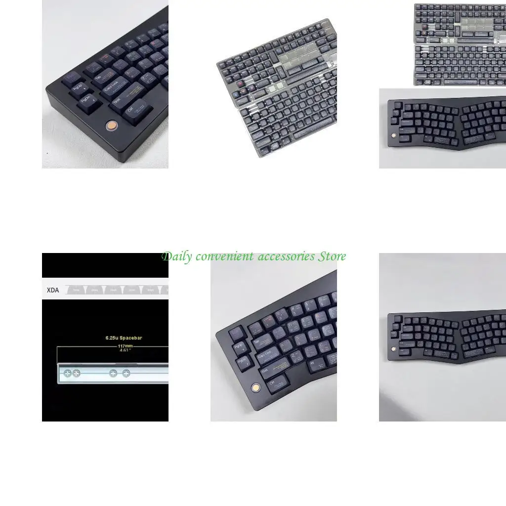 

Колпачки для игровых клавиатур 97QB XDA Height, 128 шт. для механических клавиатур для программистов и геймеров, черный цвет