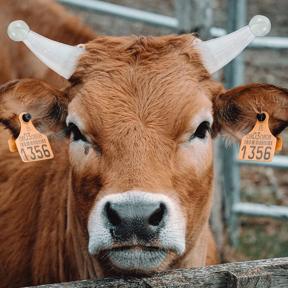 

1 Pair Of Durable Silicone Cattle Horn Covers Farm Accessory Ox Horn Protection Sleeve Prevent Collision