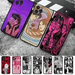 Junji Ito Phone Case for iPhone 15 8 7 6 6S Plus X SE 2020 XR XS 14 11 12 13 Mini Pro Max Mobile Case