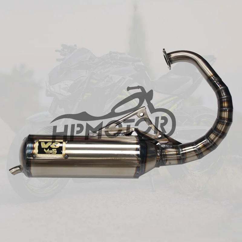 V8 Modified Motorcycle Full Exhaust System suitable for Honda DIO AF17/18/27/28 Exhaust Muffler KYMOCO Racing Scooter Escape