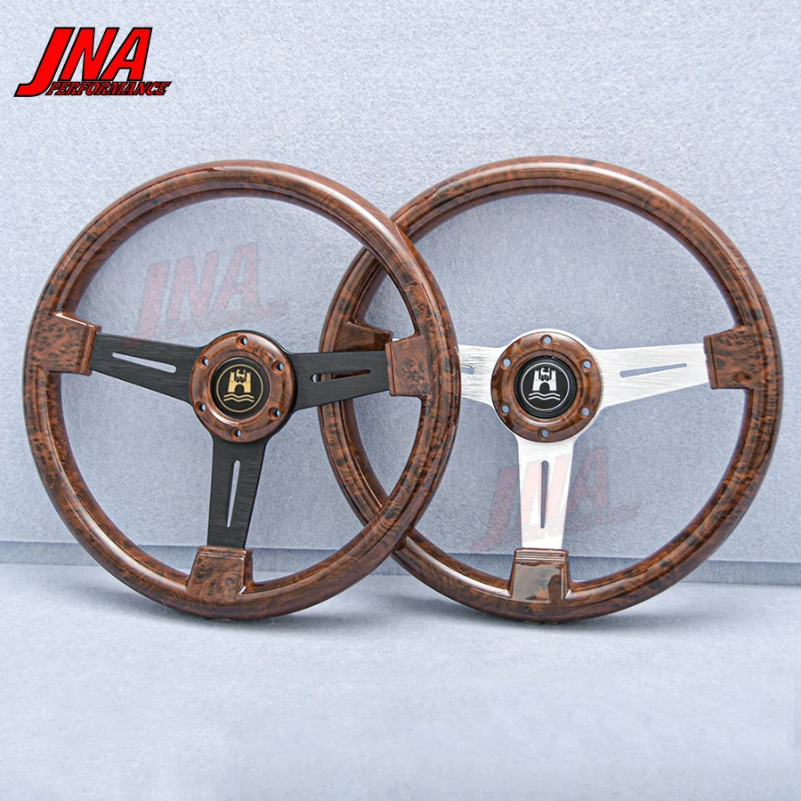 340mm Wood Grain Vintage Steering Wheel for Volkswagen VW Beetle Sports Style Steering Wheel PC-ST06