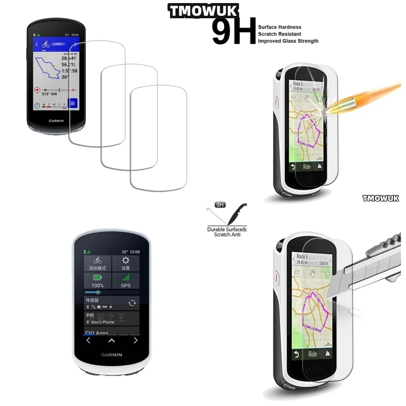 

For Garmin 1030 Plus 1040 Edge 520 820 530 1040 540 840 130 Explore2 Bicycle GPS Tempered Glass Screen Protector Film