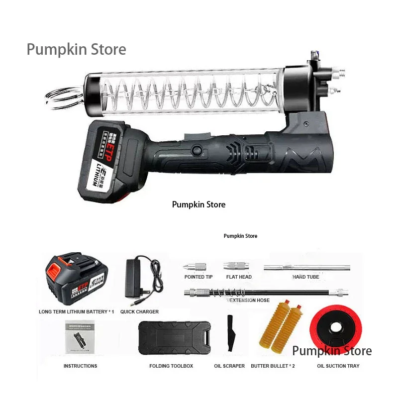 Electric Grease Gun, Rechargeable Oil Injector, Fat Machine, Special Hardware Tools For Excavator/Agricultural Equipment 600CC