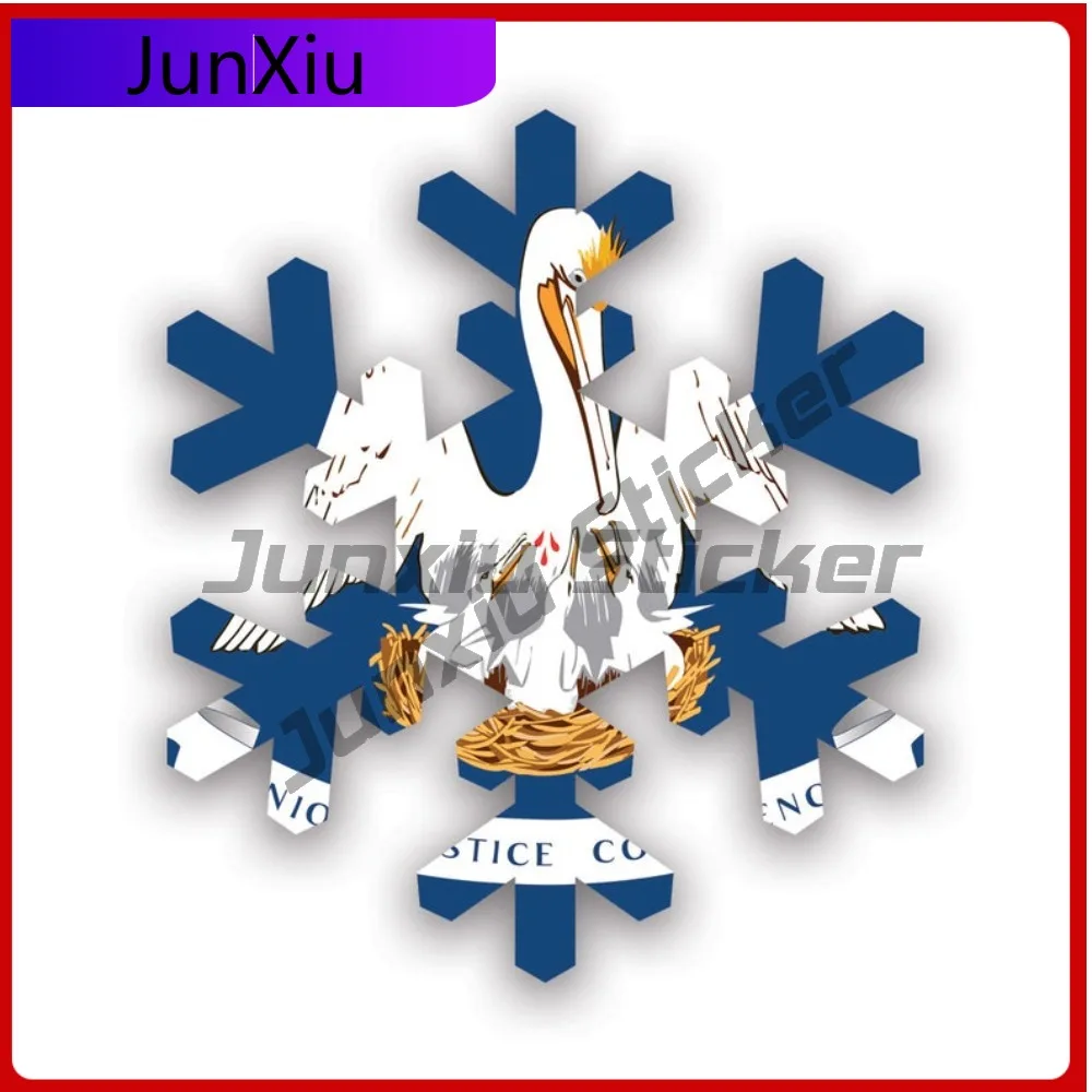 

Classic Stylish Louisiana Snowflake Sticker Uv Protected Decalsla Snow Flake Snowboard Snowboarding Ski Sking Outdoors