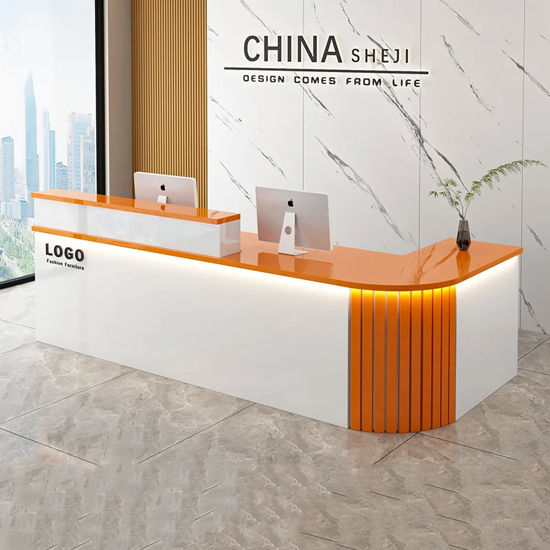 

Decor Luxury Reception Desk Narrow Retro Design Modern Bar Counter Vintage Center Escritorio De Recepcion Commercial Furniture