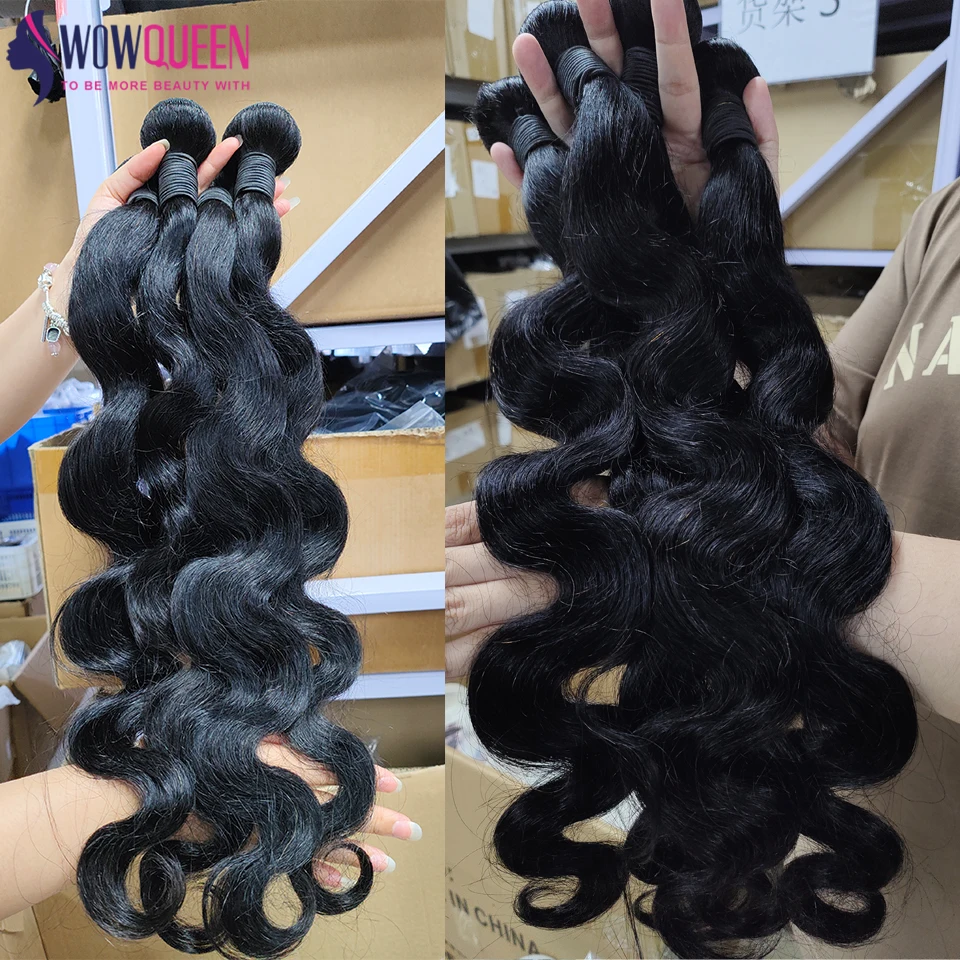 الجسم موجة حزم البرازيلي 100% نسج على شكل شعر إنسان حزم 1/3/4 حزم صفقة شعر بشري خام حزم سميكة ملحقات 30 32 بوصة #5