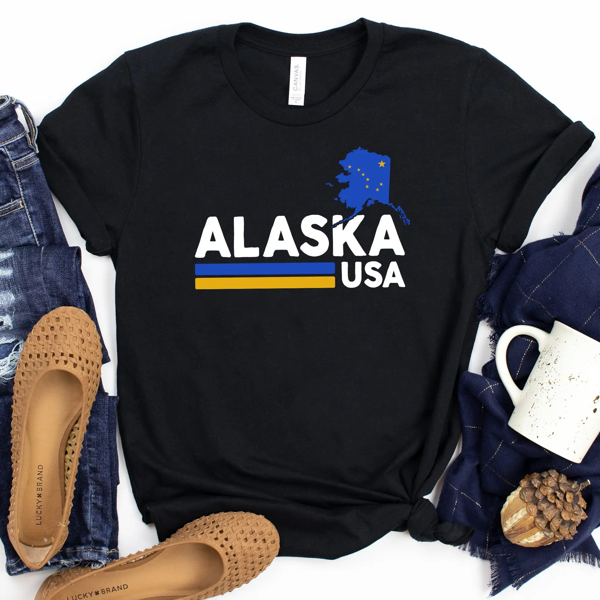 

Футболка Alaska State USA Home Lover в стиле ретро
