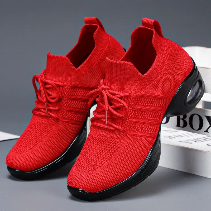 Fashion Sneakers Dance Shoes for Women ing Woven Mesh Comfortable Modern Jazz Dancing Shoes Girls Ladies Outdoor Sports Shoes