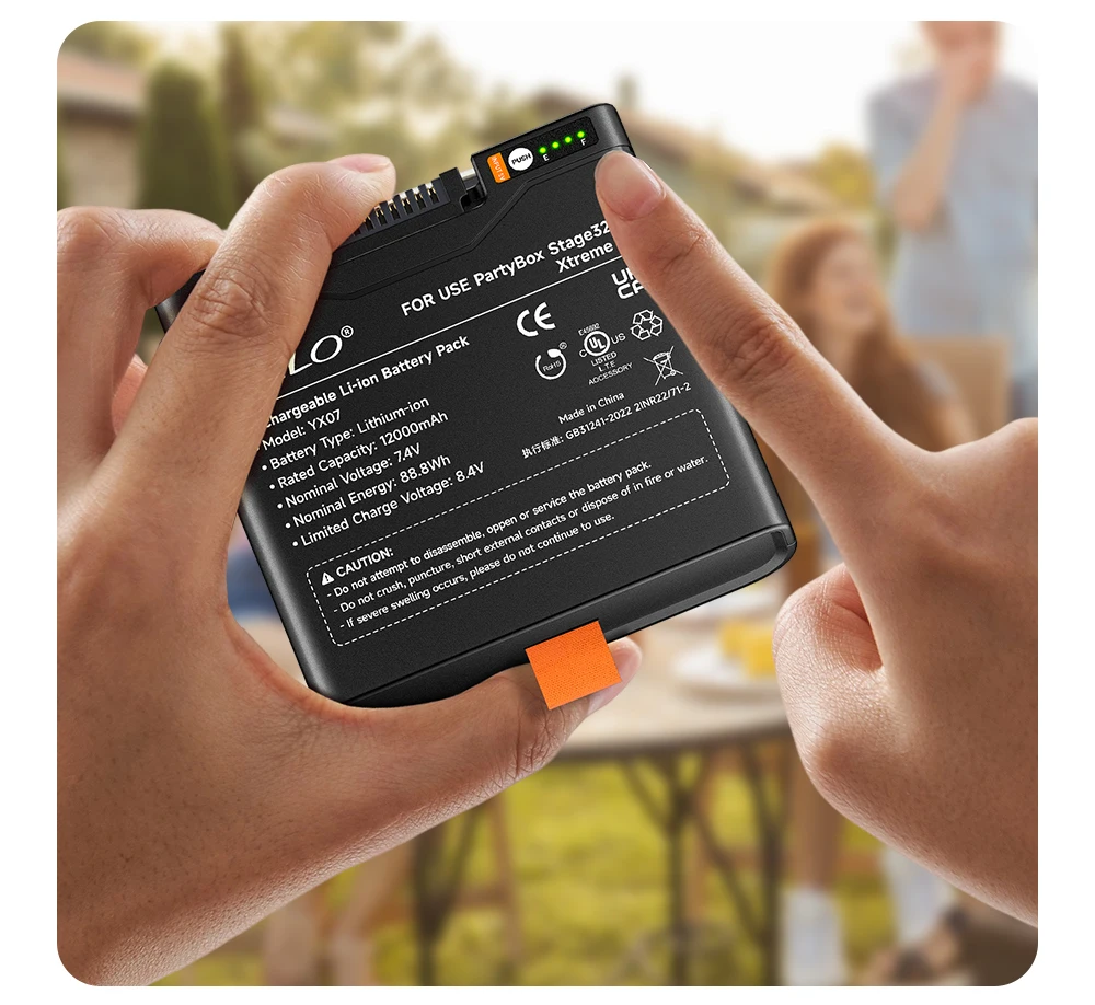 12000mAh Lautsprecher-Akku für JBL Xtreme 4, Akku für JBL PartyBox Stage 320, Hochleistungsakku mit TYPE-C-Ladefunktion – Detail 14