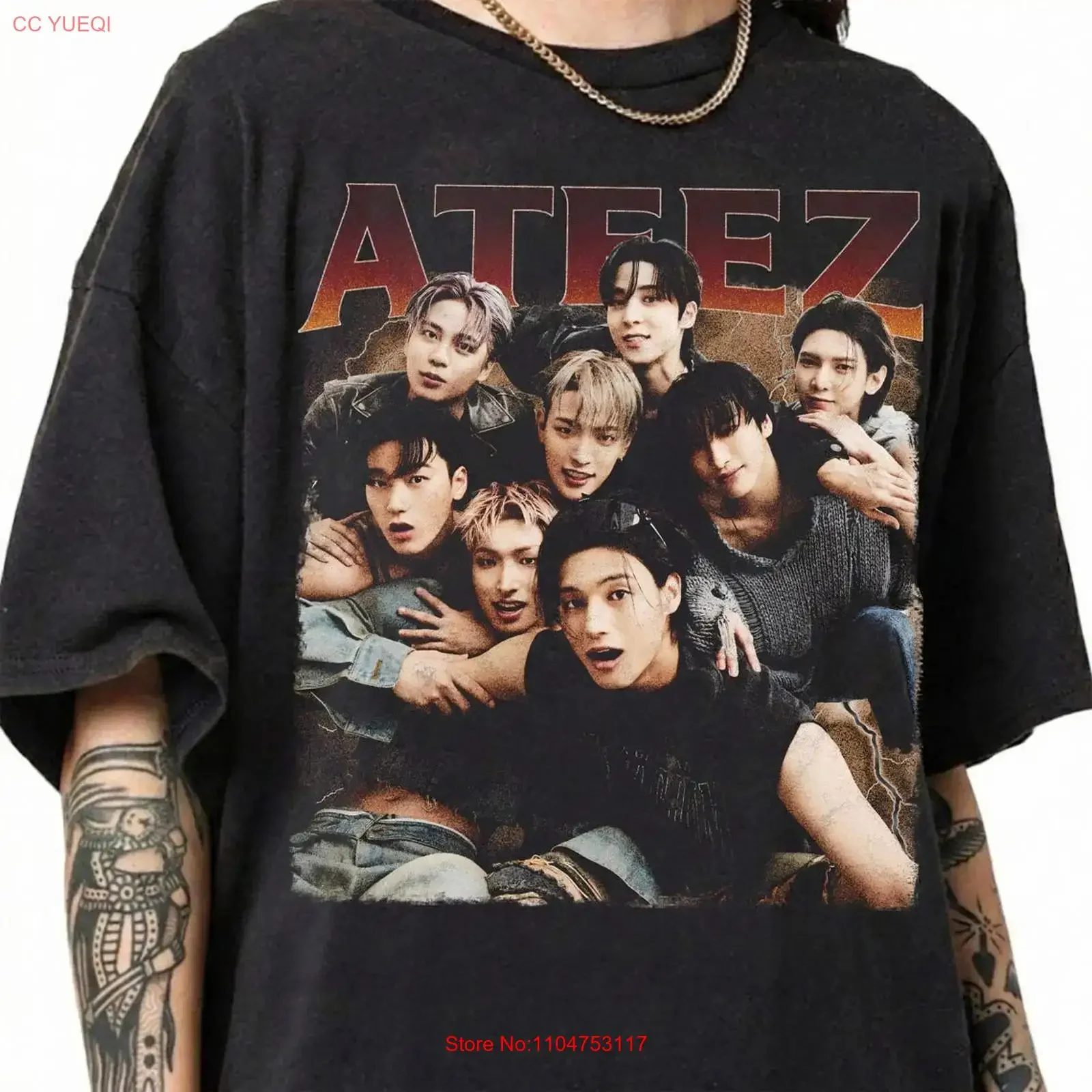 Retro ATEEZ Kpop World Tour In Your Fantasy Vintage T Shirt vintage Washed graphic Casual fashion Stylish Soft Versatile