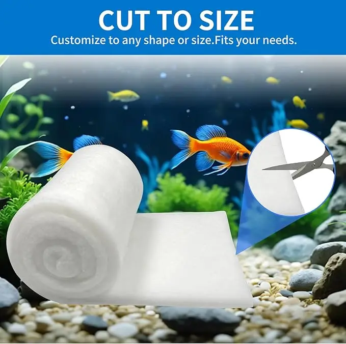 2 Inch Pond Filter Media Thick Pad 18 X 36 Inch White Roll for Outdoor Ponds and Aquariums Fast Delivery