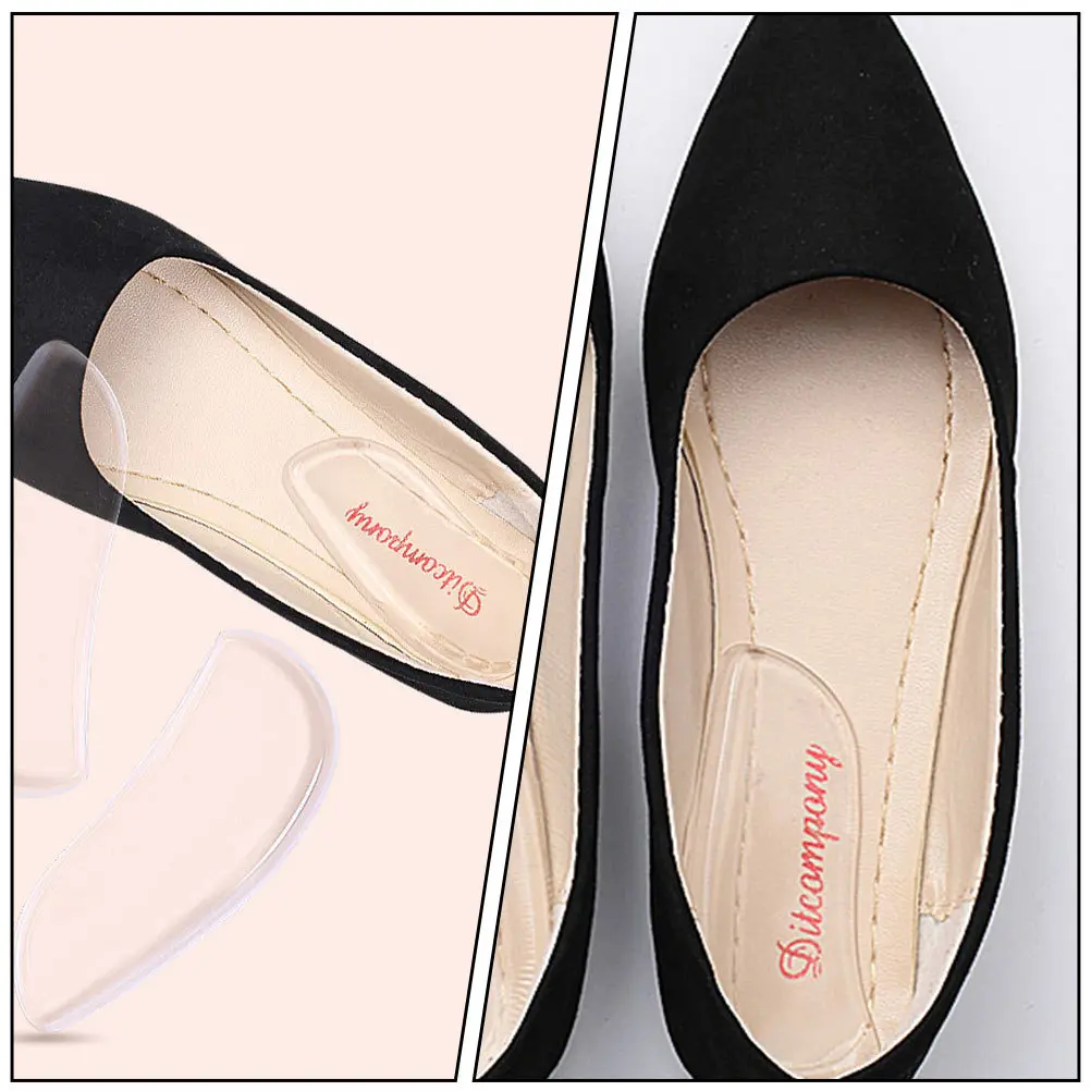 

4 Pairs Orthopedic Pad Heel Cushion Gel Foot Pads Filling Insoles Corrective Transparent Cups Inserts for Women Shoes Man