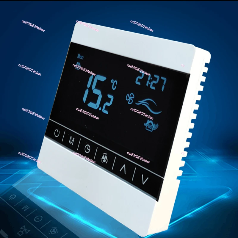 

Touch screen central air conditioner thermostat fan coil panel intelligent LCD controller three-speed switch panel