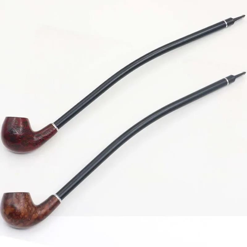 New Personality Wodden Smoking Pipes 41cm Lengthened Resin Loop Long Handle Pipe Dry Tobacco Accessories with Gift Box