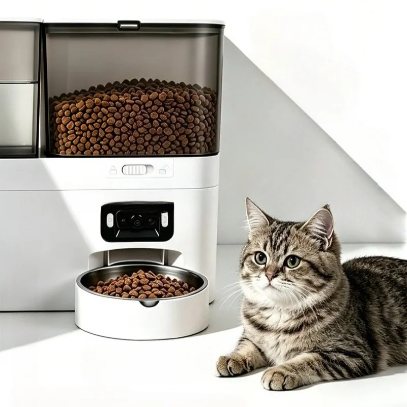 2-in-1 Pet Feeding Water Dispenser Smart Automatic Feeder WIFI Regular Quantitative Pet Food Dispenser Cat Dog Video Voice