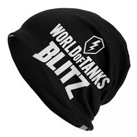 World Of Tanks Blitz Logo 1 Warm Knitted Cap Hip Hop Bonnet Hat Autumn Winter Outdoor Beanies Hats for Unisex Adult