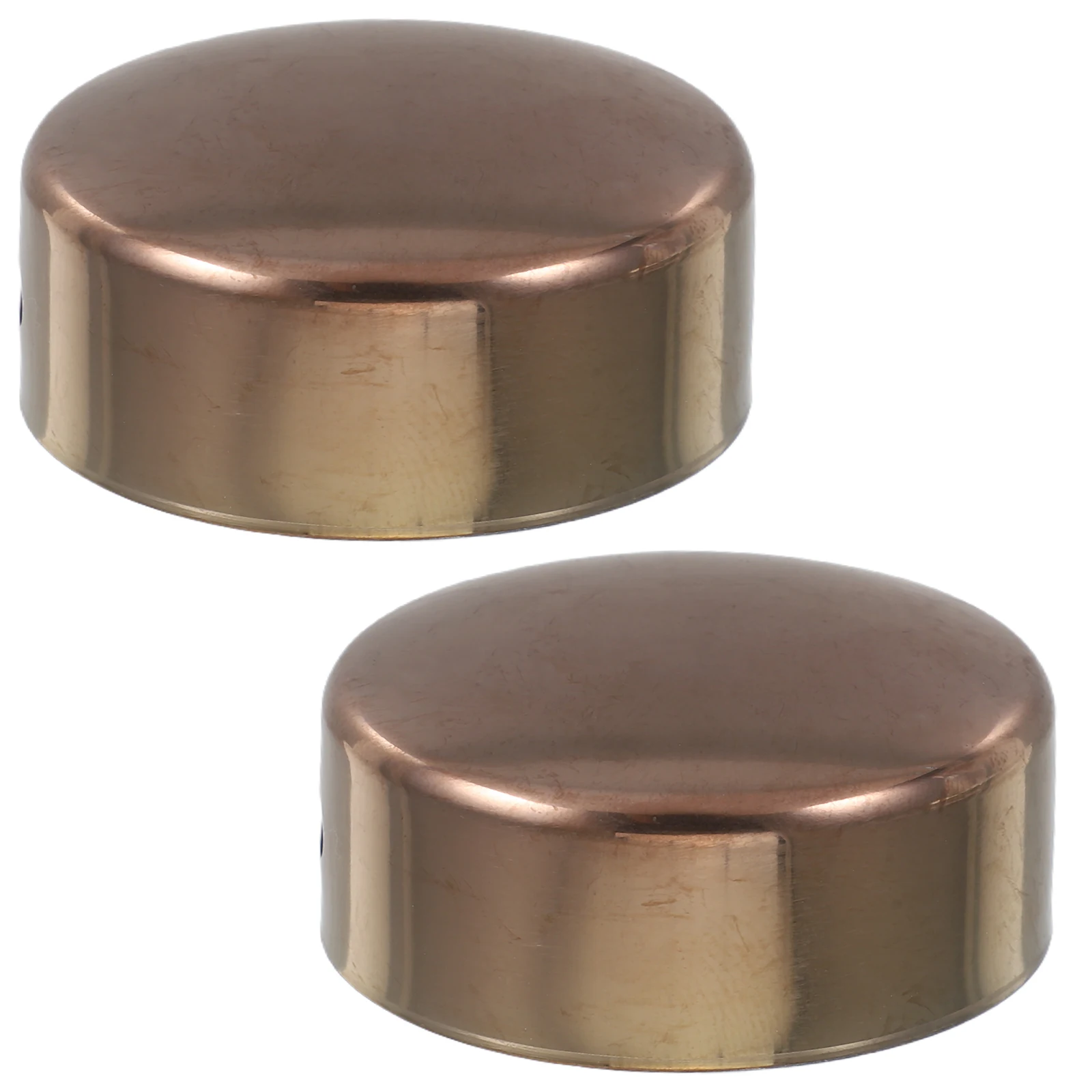 2Pcs StainlessSteelHandrailCover RoseGoldStairRailingCap LadderStabilizerEndCaps HandrailConnectingHardware RoundRailEndPlugs