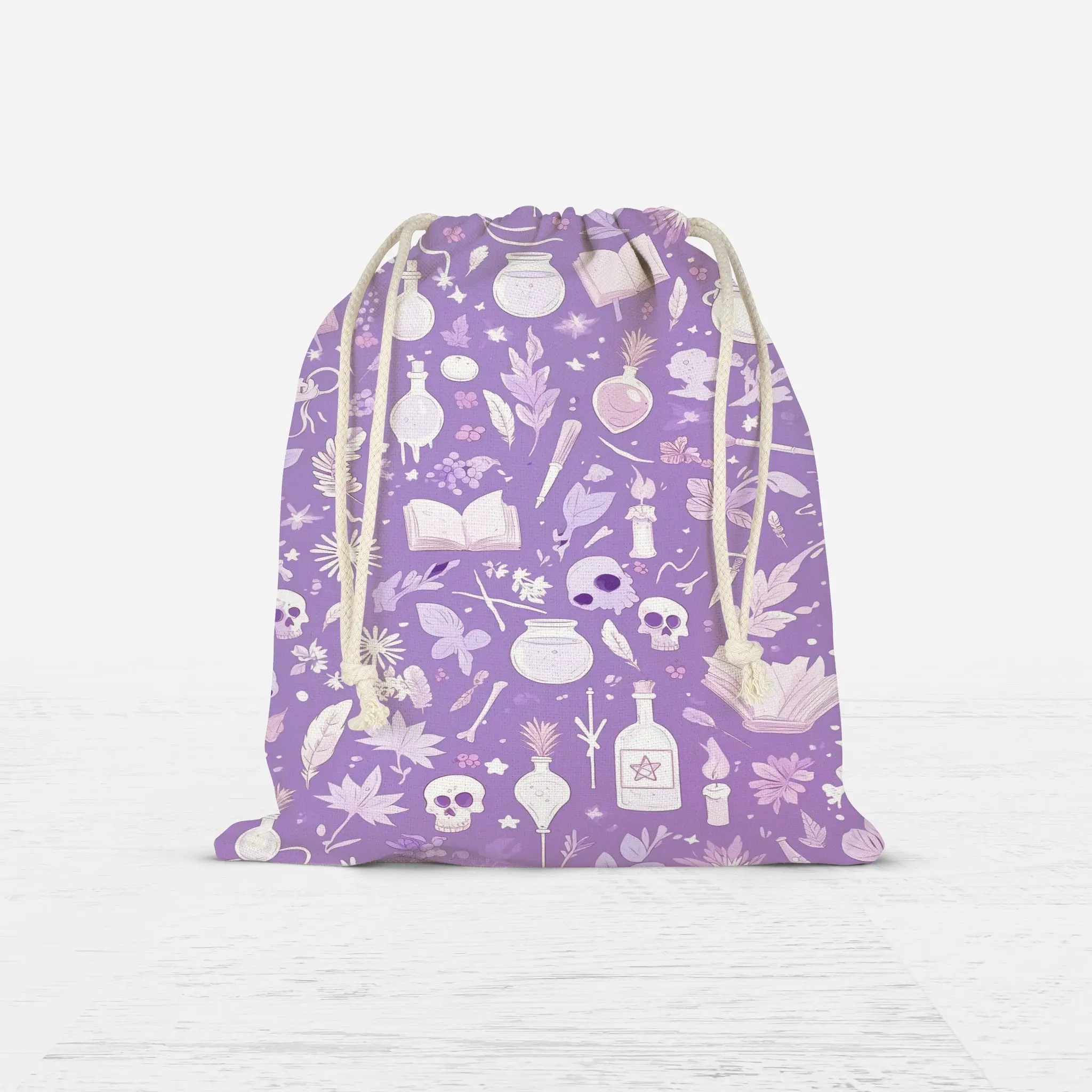 VIKAMA 10PCS Halloween Bags For Sweets, Featuring Wizard Magic Prints, Gift Bag, Multi-Functional Food Bag, Durable Drawstring