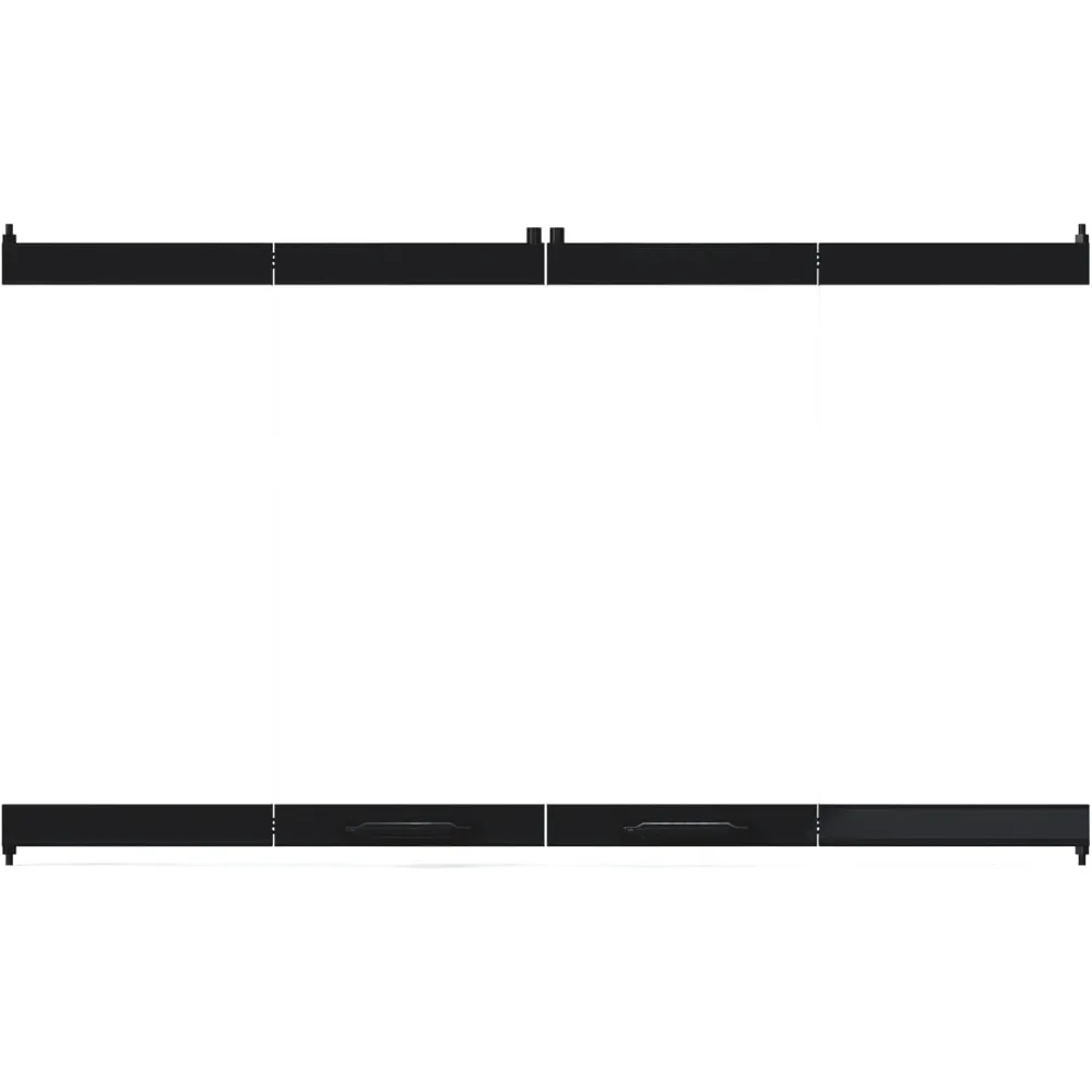 أبواب من الزجاج المقسى لـ 36 موقدًا بإطار أسود #6