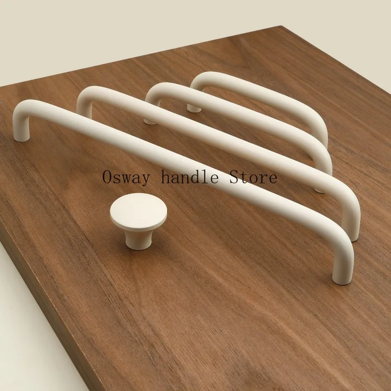 Log cream style modern simple wardrobe cabinet door handle drawer aluminum alloy small handle