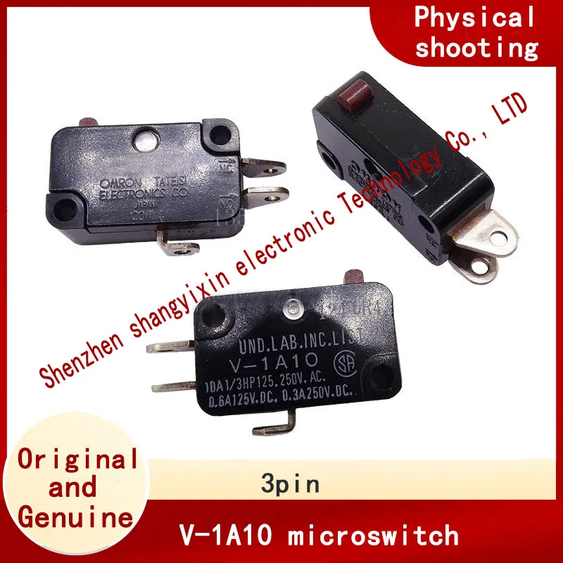 Micro switch V-1A10 basic switch button reset 3 pin normally open normally closed 10A125V/250V