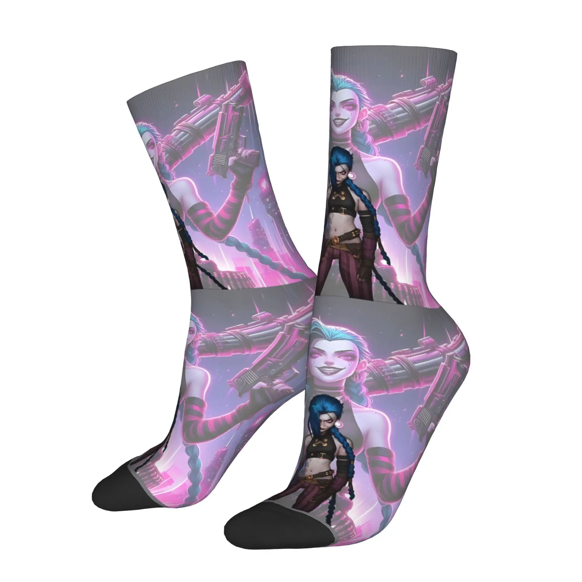 

Arcane Anime Fight Men Socks Cycling Novelty Spring Summer Autumn Winter Stockings