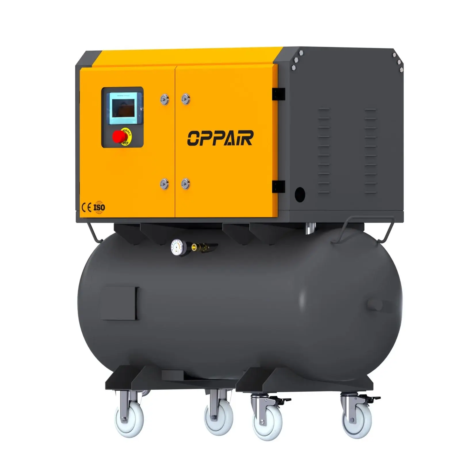 China Outstanding 3.7Kw 5Hp Screw Air Compressor 7Bar 8Bar 10Bar Ultra-Quiet Wheels Silent