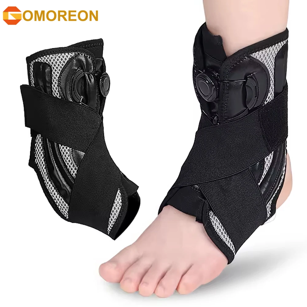 1Pcs Ankle Brace Support for Men & Women, Recovery from Sprained Ankles with Metal Springs, Stabilizing for Running, Basketball