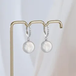 HENGSHENG 10-12mm Baroque Pearl Multiple Styles Jewelry Earrings Natural Button Shape Pearl Freshwater Pearls Jewelry For Women